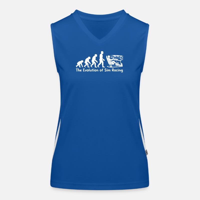 Die Evolution des Sim Racings Funktionelles Kontrast-Tank Top für Frauen