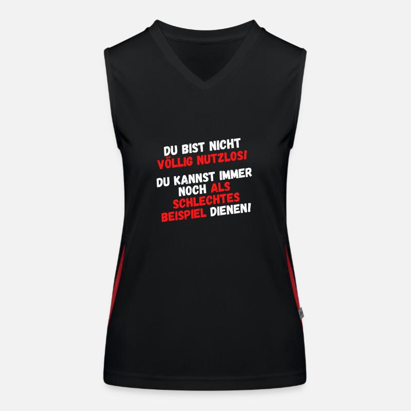 Schlechtes Beispiel Funktionelles Kontrast-Tank Top für Frauen
