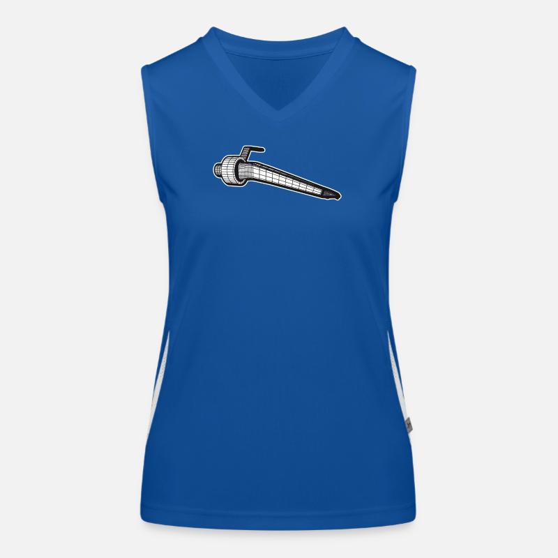 DJ-System, Djing, Needle, Turntablism Funktionelles Kontrast-Tank Top für Frauen
