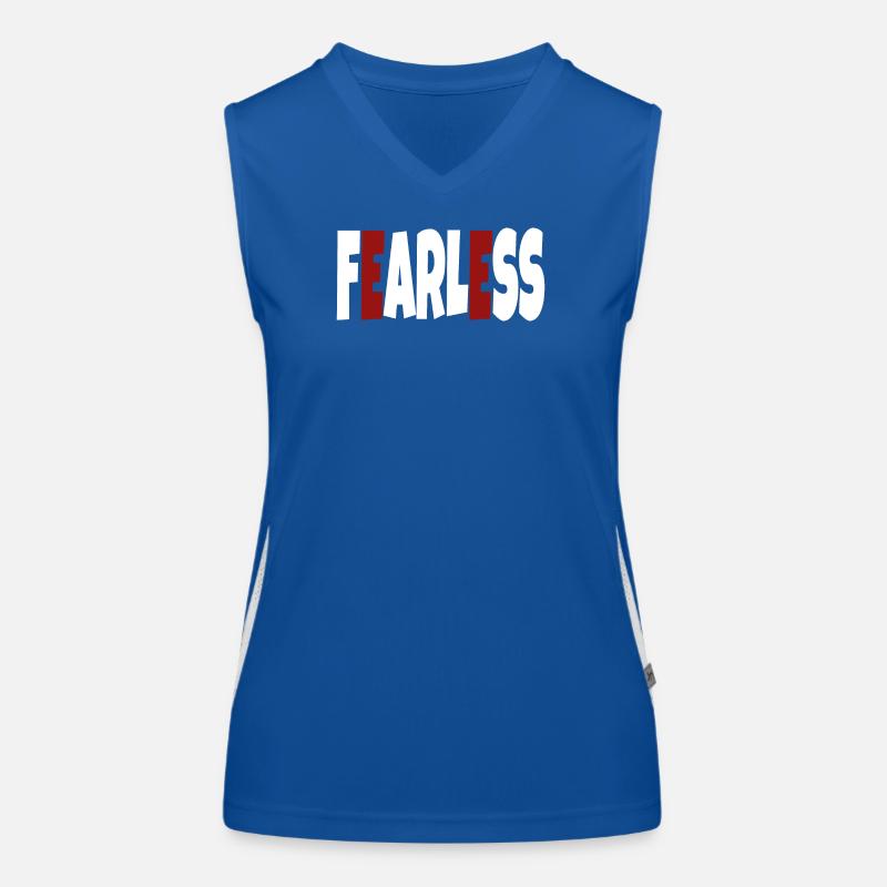 Furchtlos - einfacher Text Funktionelles Kontrast-Tank Top für Frauen
