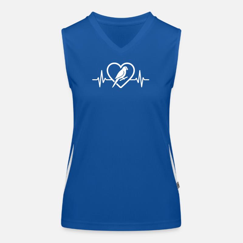 Heart Parakeet Women's Functional Contrast Tank Top