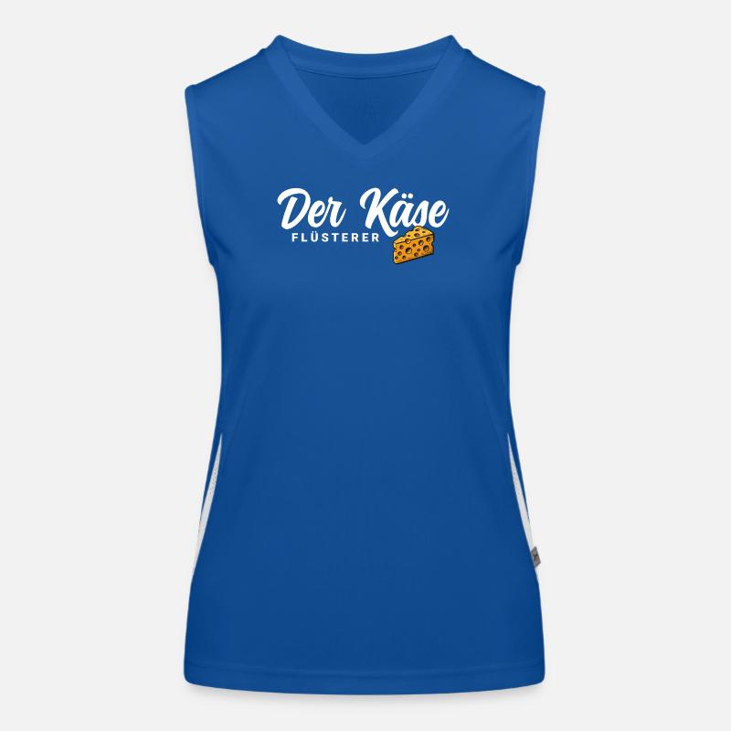 Der Käse Flüsterer Funktionelles Kontrast-Tank Top für Frauen