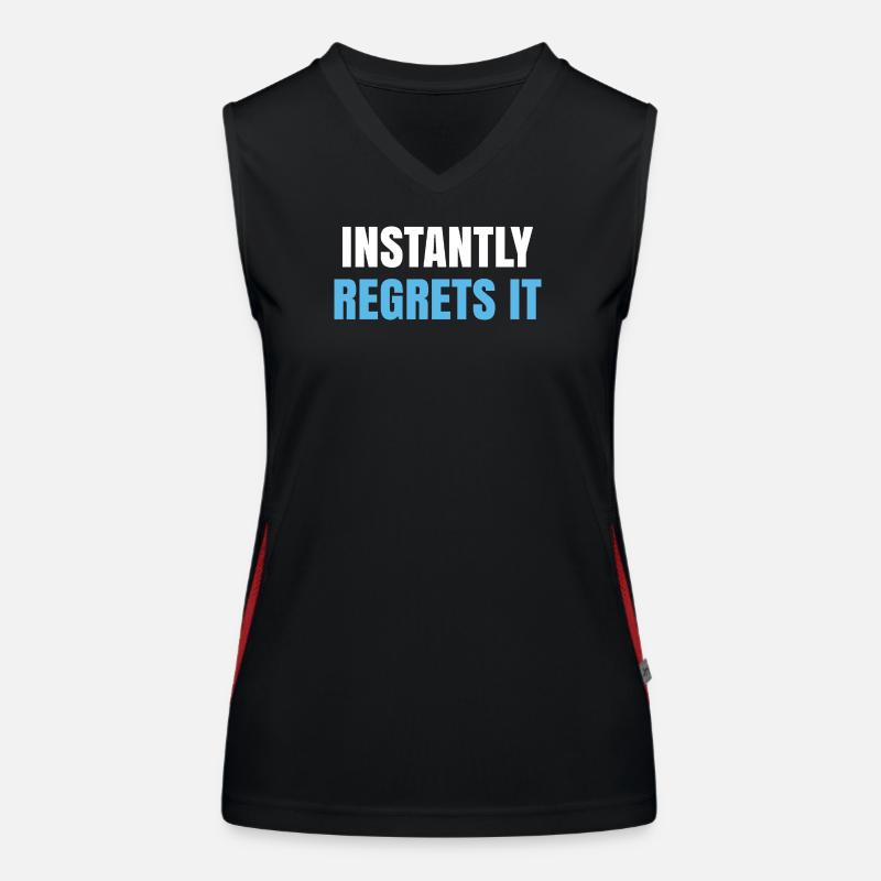 Instantly Regrets It - Women's Functional Contrast Tank Top - black/red