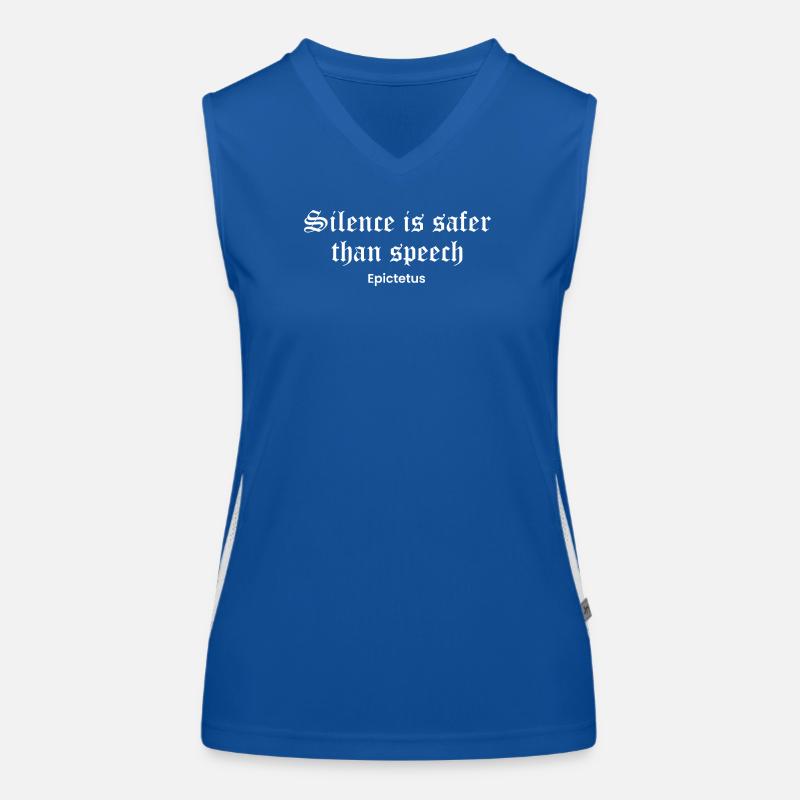 Silence Over Speech Epictetus Women's Functional Contrast Tank Top