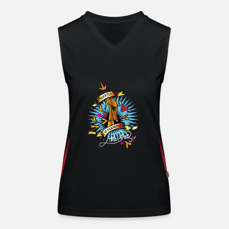 master of disaster white Women's Functional Contrast Tank Top