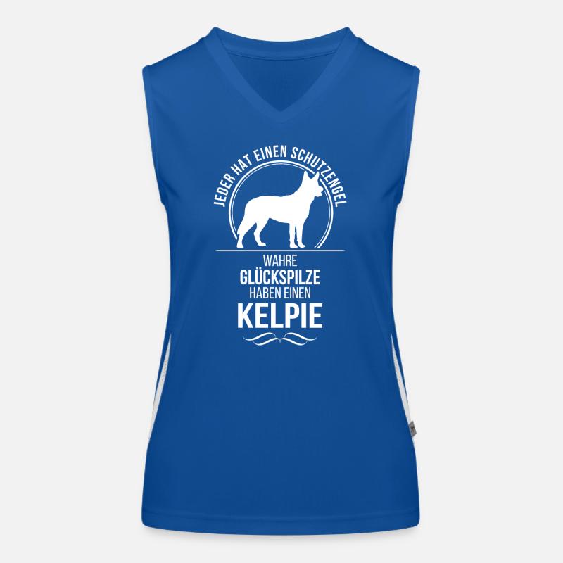 KELPIE Schutzengel Hundespruch Hunde Wilsigns Funktionelles Kontrast-Tank Top für Frauen