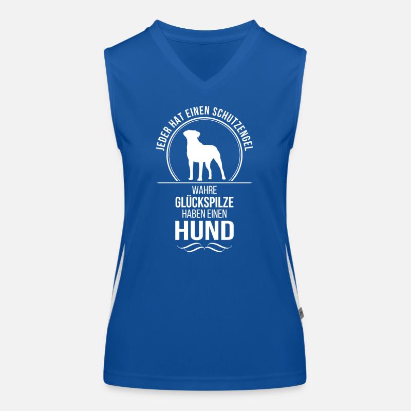 Hund Schutzengel Hundespruch Hunde Spruch Wilsigns Funktionelles Kontrast-Tank Top für Frauen