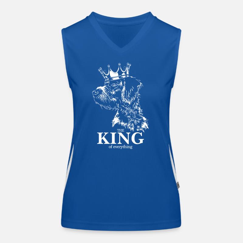 DEUTSCH DRAHTHAAR King of everything Hund Wilsigns Funktionelles Kontrast-Tank Top für Frauen