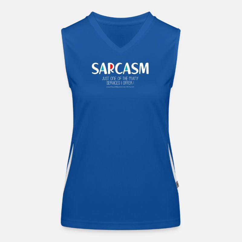 Sarkasmus (düster) Funktionelles Kontrast-Tank Top für Frauen