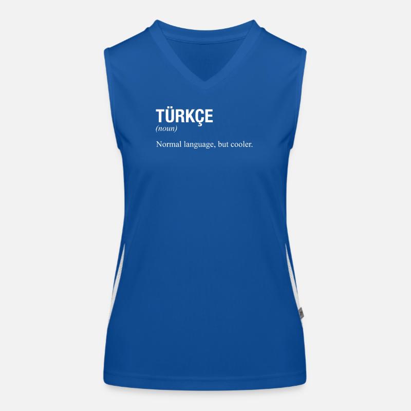 Turkish language Türkische Sprache Funktionelles Kontrast-Tank Top für Frauen
