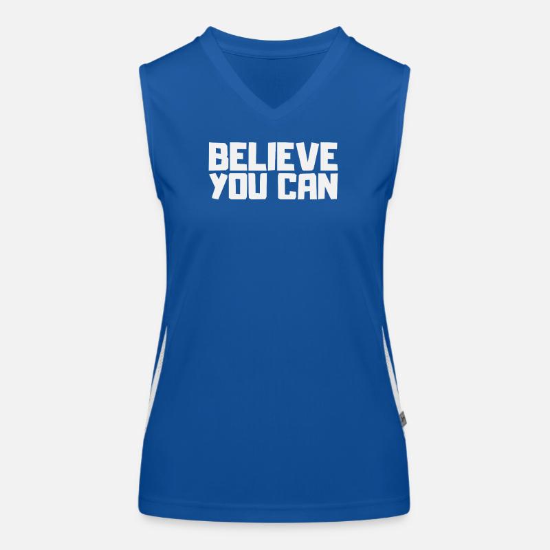 Je pense que c’est possible. Motivation Sport Succès Courage Débardeur respirant contrasté Femme