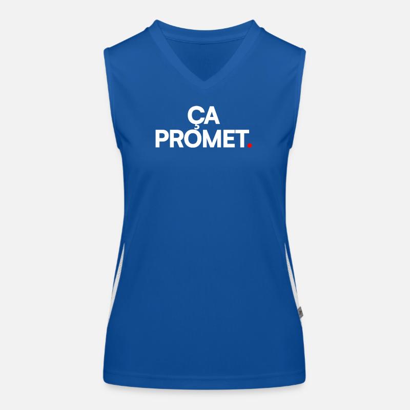 ÇA PROMET | Expression humour minimaliste Débardeur respirant contrasté Femme