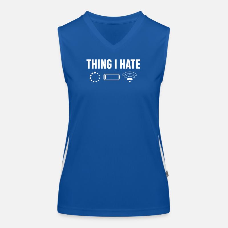 Ding, das ich hasse: Tech-Ikonen Funktionelles Kontrast-Tank Top für Frauen