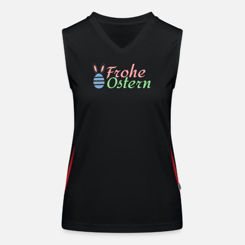 Frohe Ostern Funktionelles Kontrast-Tank Top für Frauen
