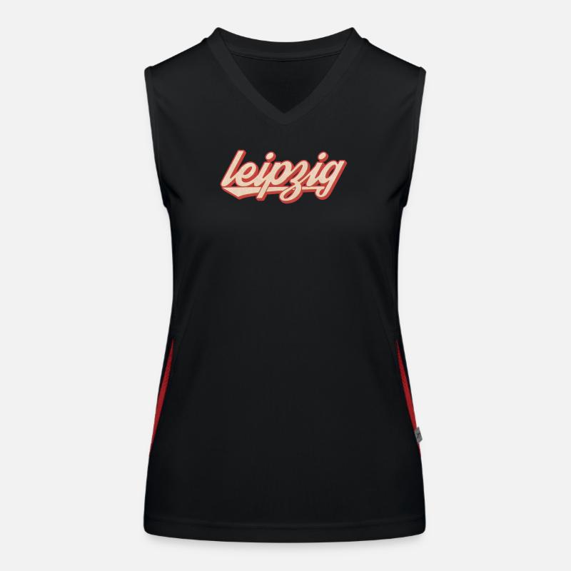 Leipzig Script Vintage Logo Débardeur respirant contrasté Femme