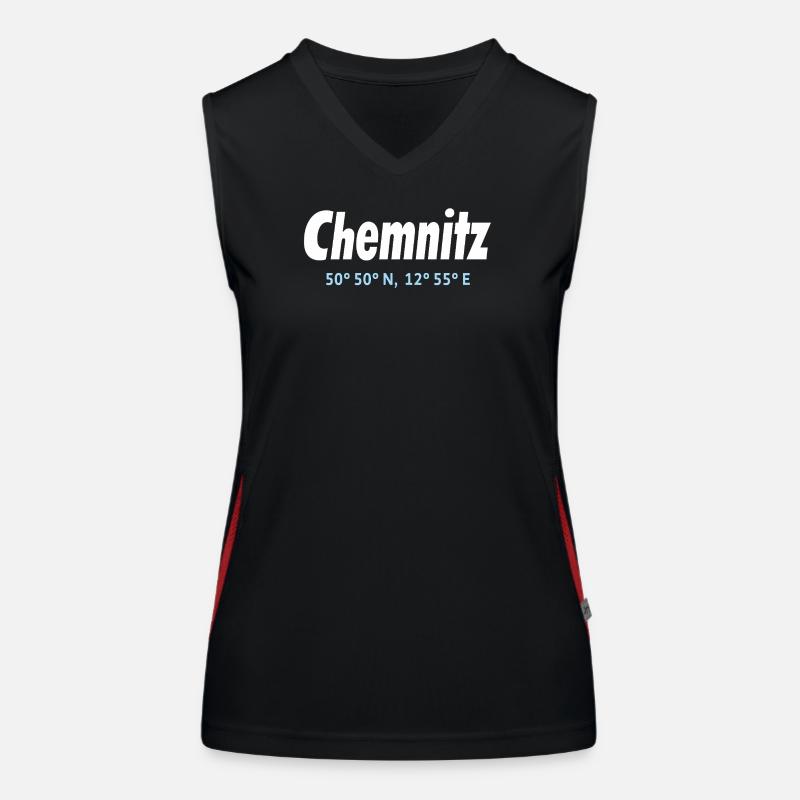 Coordonnées de Chemnitz Débardeur respirant contrasté Femme