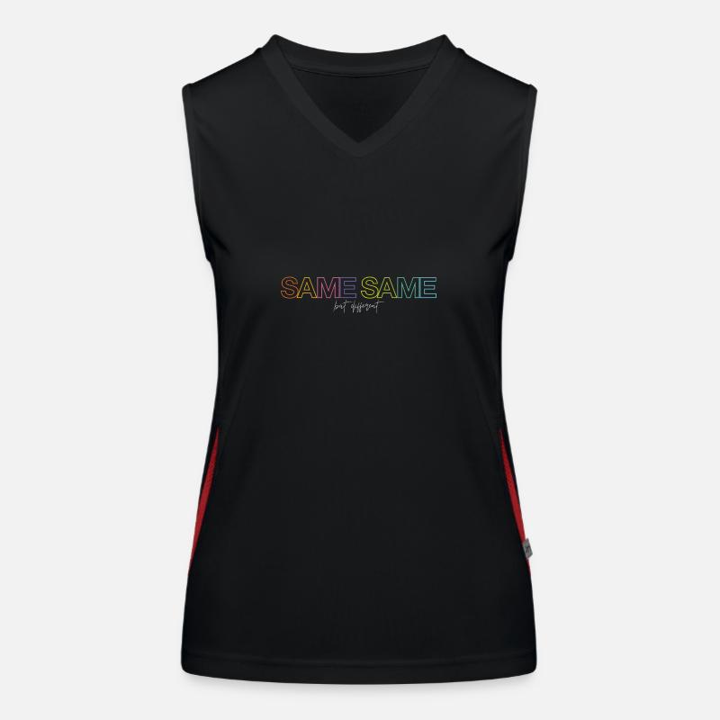 Same Same But Different Funktionelles Kontrast-Tank Top für Frauen