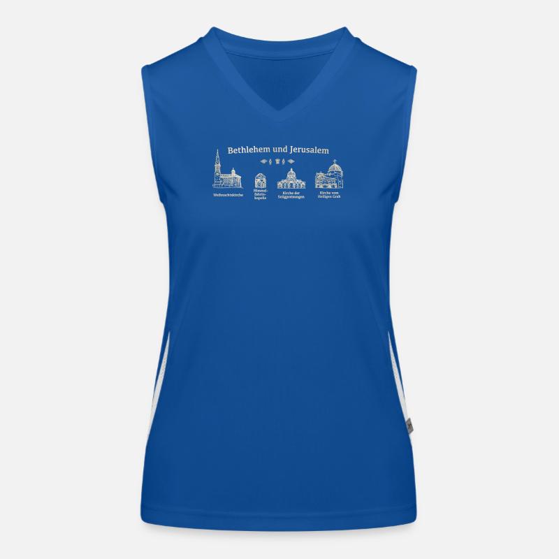 Bethlehem, Jerusalem, heilige Orte. Grabeskirche Funktionelles Kontrast-Tank Top für Frauen