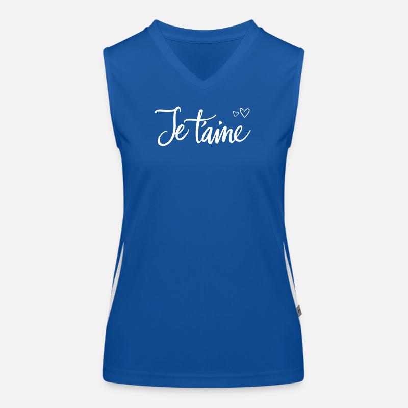 Ich liebe dich Funktionelles Kontrast-Tank Top für Frauen