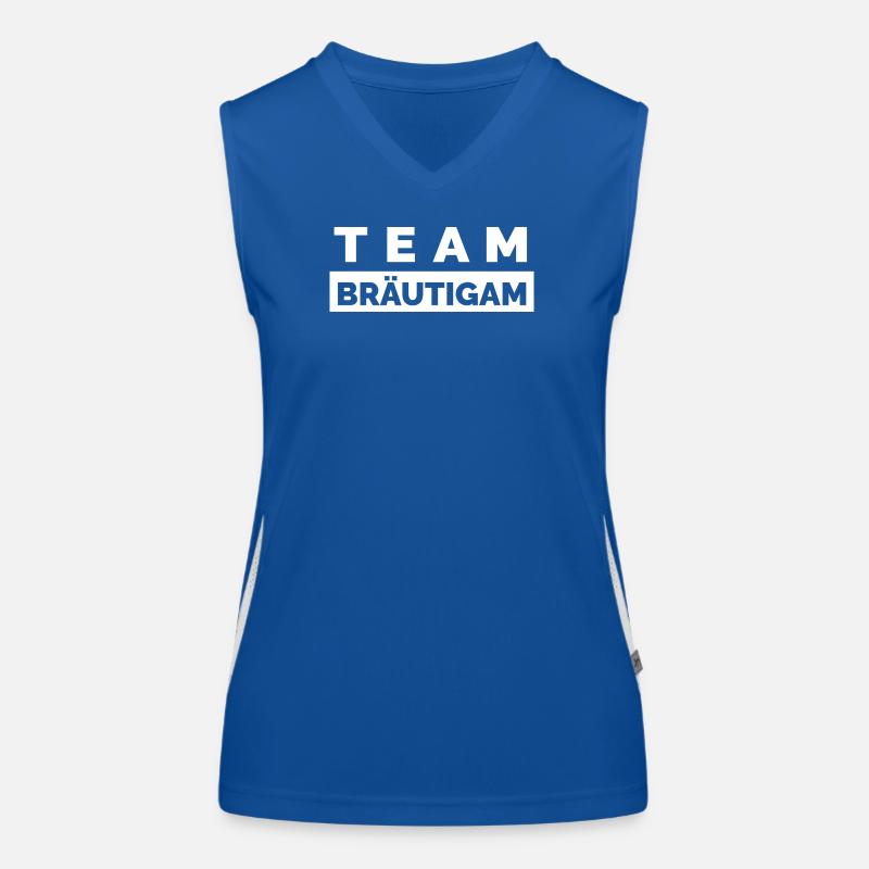 Team Bräutigam - Junggesellen Abschied Männer Funktionelles Kontrast-Tank Top für Frauen