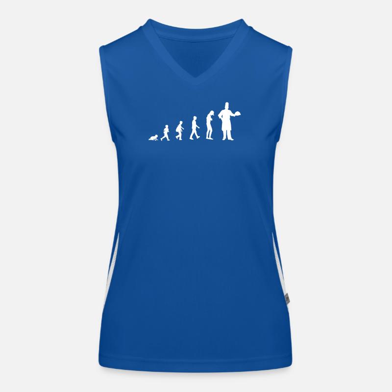 Evolution vom Baby zum Koch / Restaurant Funktionelles Kontrast-Tank Top für Frauen