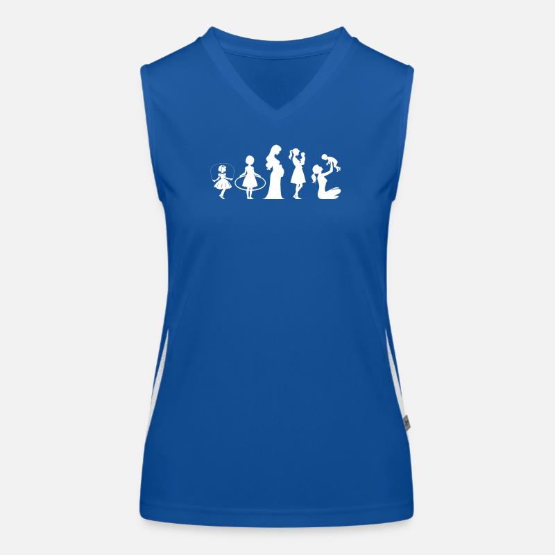 Evolution Mama Muttertag kind Familie Funktionelles Kontrast-Tank Top für Frauen