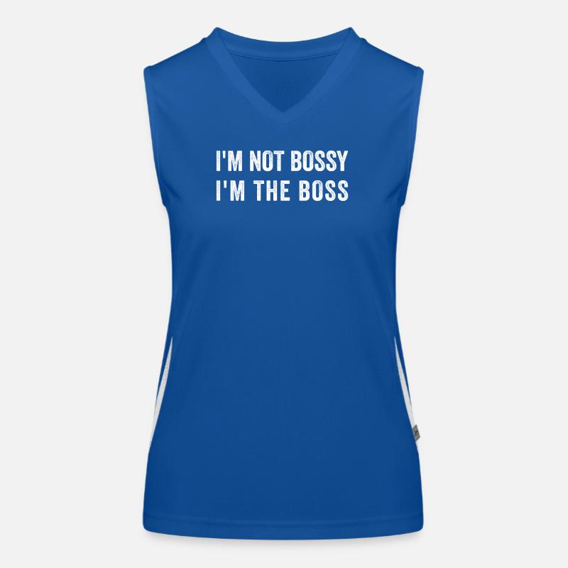 ICH BIN NICHT HERRISCH, ICH BIN DER BOS-S. Funktionelles Kontrast-Tank Top für Frauen