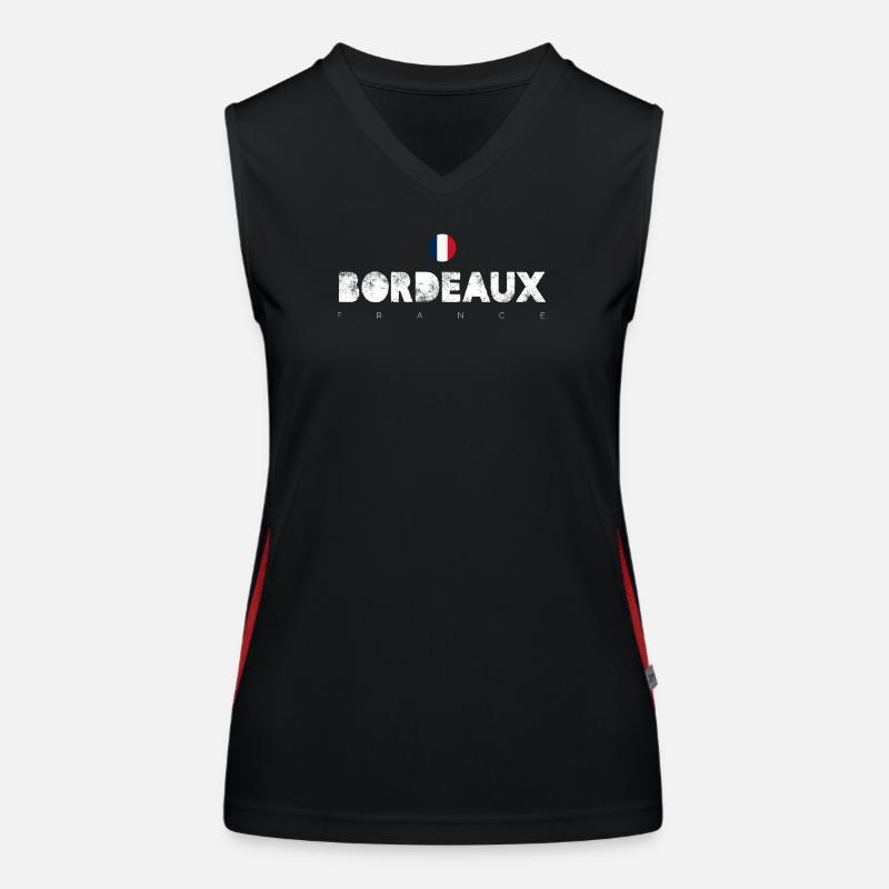 Bordeaux Débardeur respirant contrasté Femme