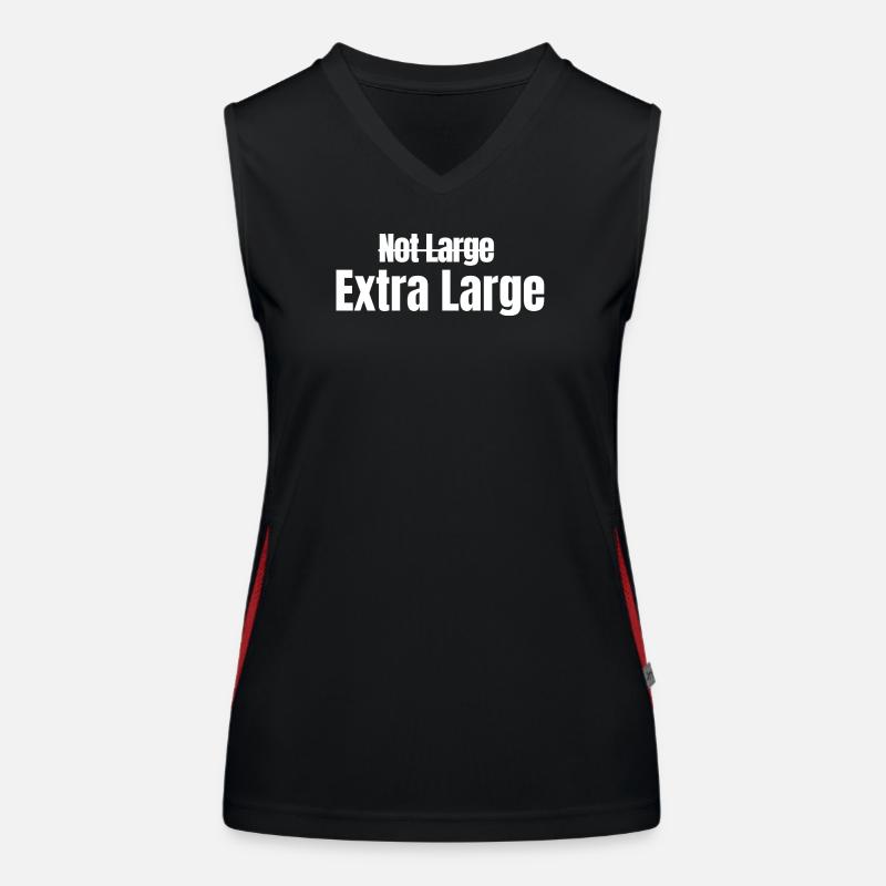 Not Large - Extra Large | Gym Motivation Tshirt Funktionelles Kontrast-Tank Top für Frauen