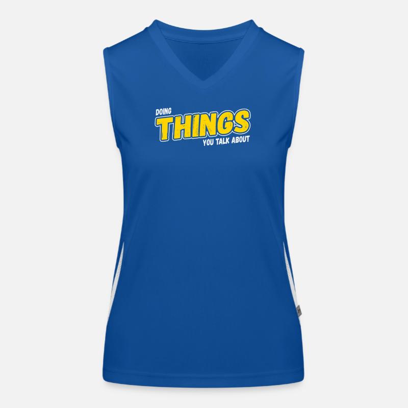 Doing Things You Talk About Women's Functional Contrast Tank Top
