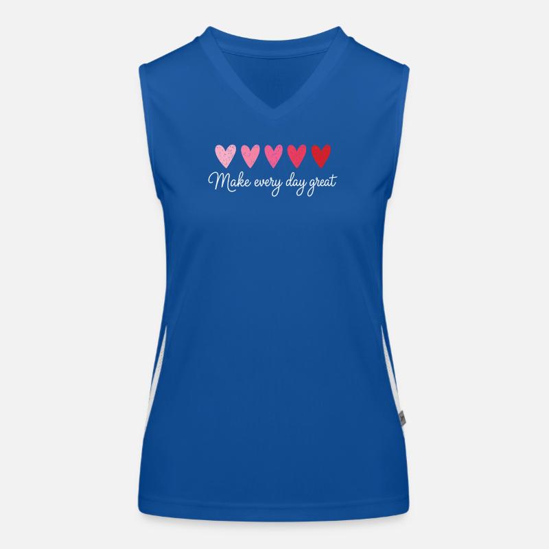 Make Every Day Great Herzen Lehrer Shirt Funktionelles Kontrast-Tank Top für Frauen