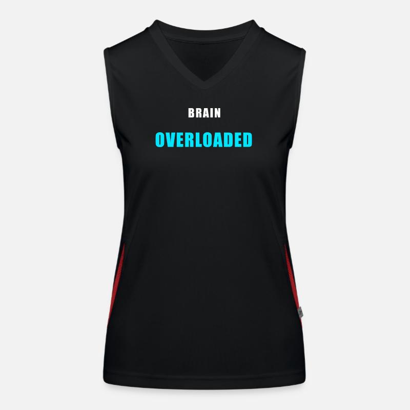 Brain Overloaded – Lustiges Overthinking Shirt Funktionelles Kontrast-Tank Top für Frauen