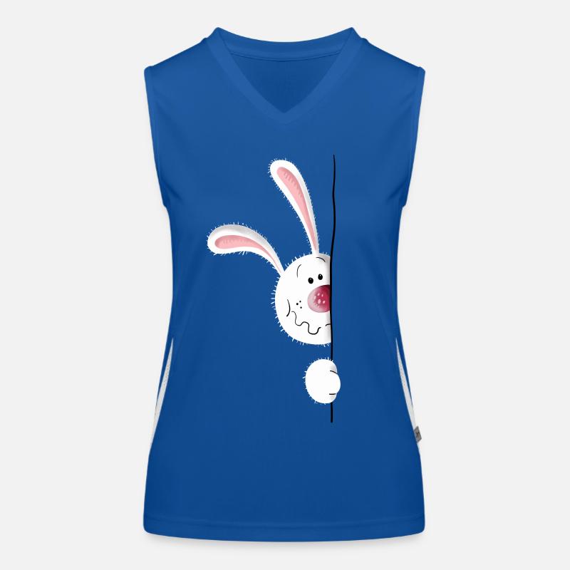 Blanc Lapin Débardeur respirant contrasté Femme