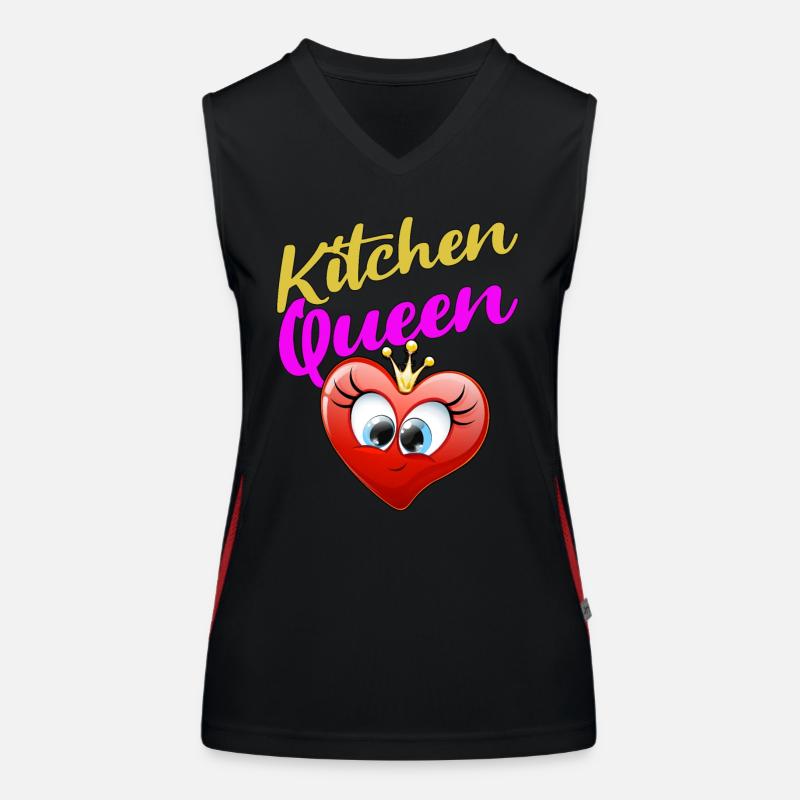Kitchen Queen Geschenk cooles Design Funktionelles Kontrast-Tank Top für Frauen