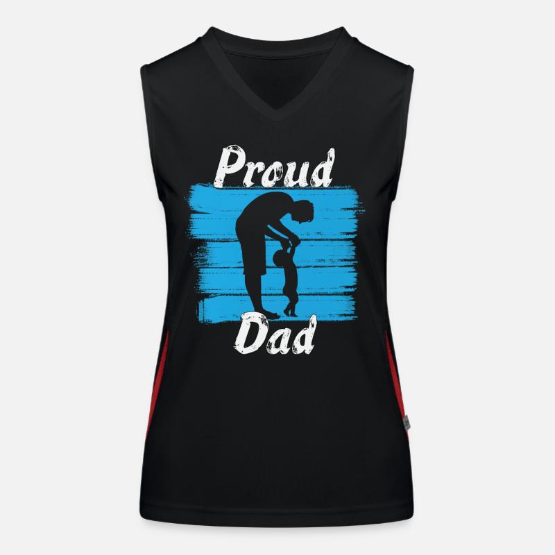 Stolzer Papa Vater Funktionelles Kontrast-Tank Top für Frauen
