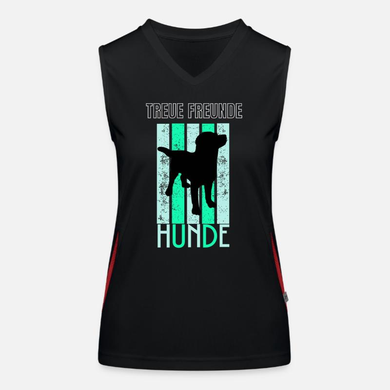 Hunde ein Hund ist ein treuer Freund Funktionelles Kontrast-Tank Top für Frauen