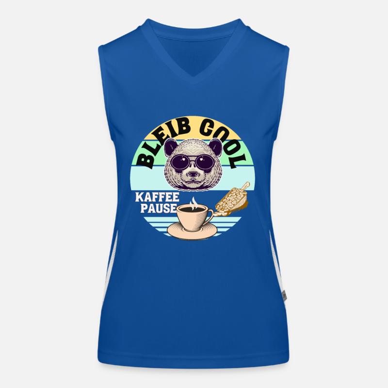 Kaffee Panda Coffee Break Time Kaffee Pause Funktionelles Kontrast-Tank Top für Frauen