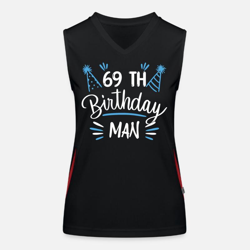 69 ans - cadeau d'anniversaire 69 ans Débardeur respirant contrasté Femme