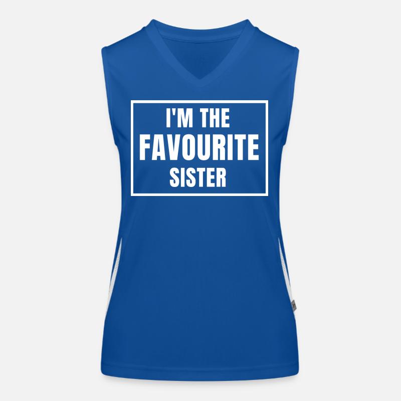 Ich bin die Lieblingsschwester Funktionelles Kontrast-Tank Top für Frauen