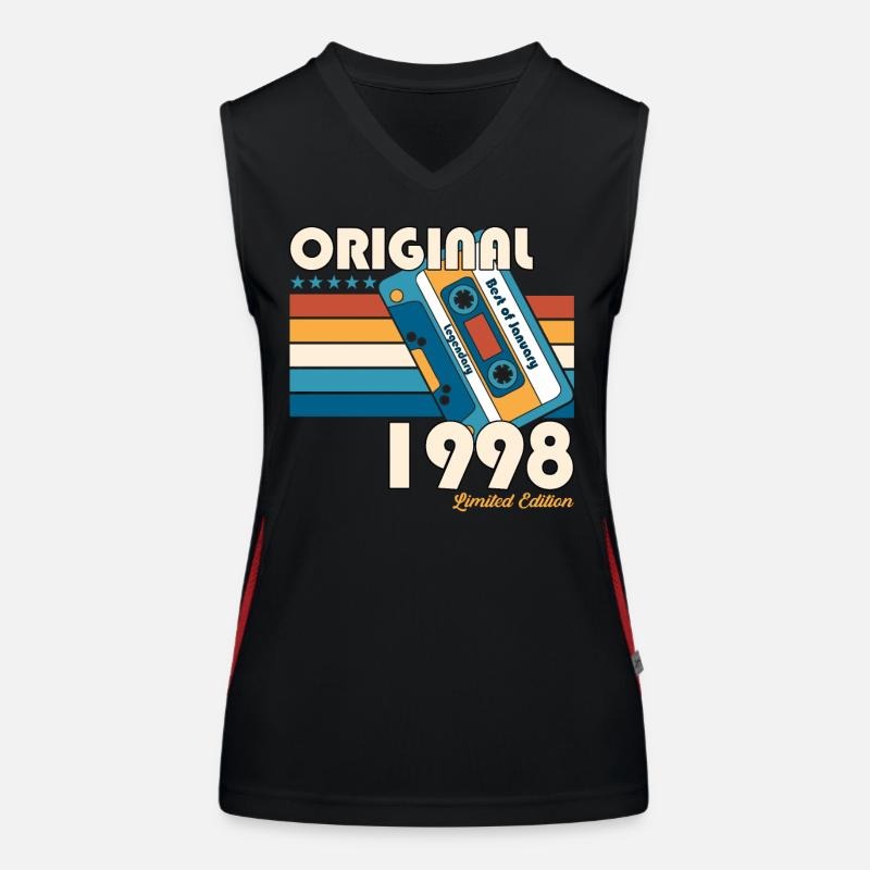 January born 1998 25th birthday gift 90s Women's Functional Contrast Tank Top