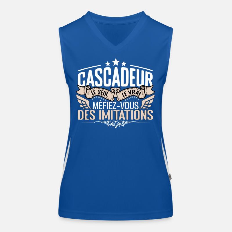Cascadeur le seul Cascadeur le vrai Cascadeur Débardeur respirant contrasté Femme