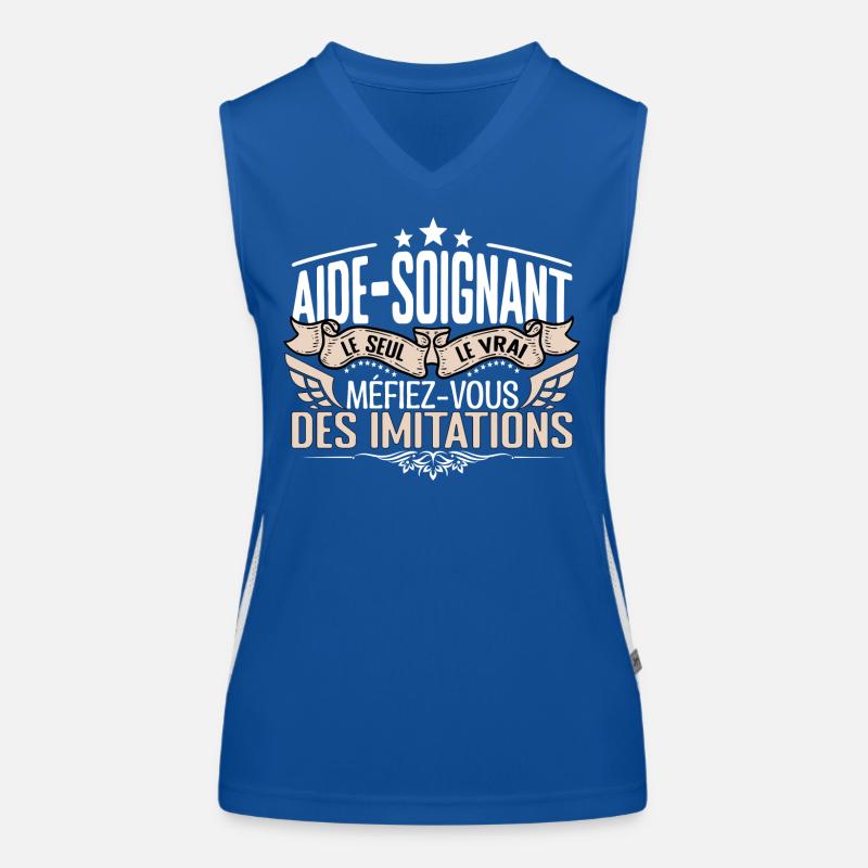 Aide Soignant le seul Aide Soignant le vrai Aide S Débardeur respirant contrasté Femme