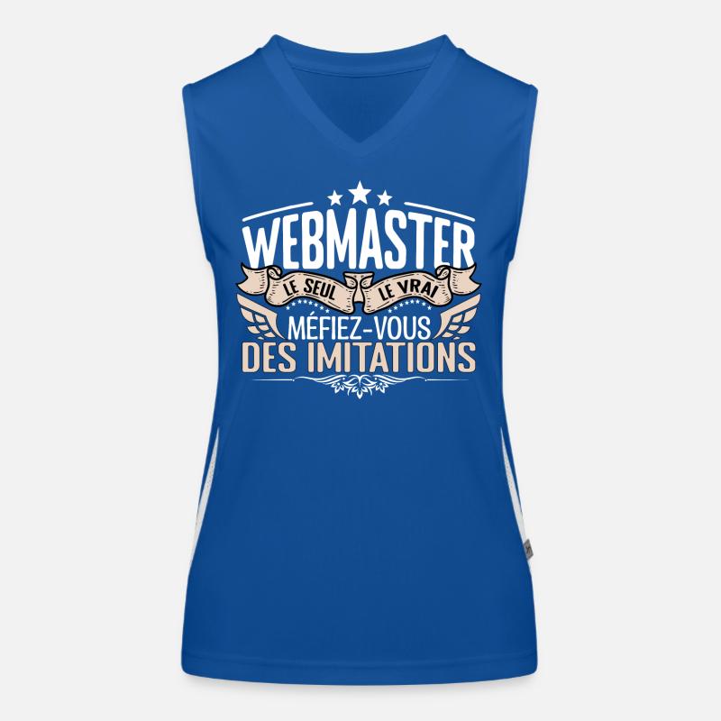 Webmaster le seul Webmaster le vrai Webmaster Débardeur respirant contrasté Femme