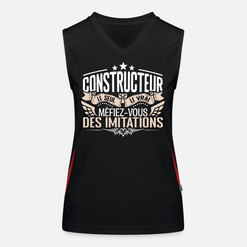 Constructeur le seul Constructeur le vrai Construc Débardeur respirant contrasté Femme