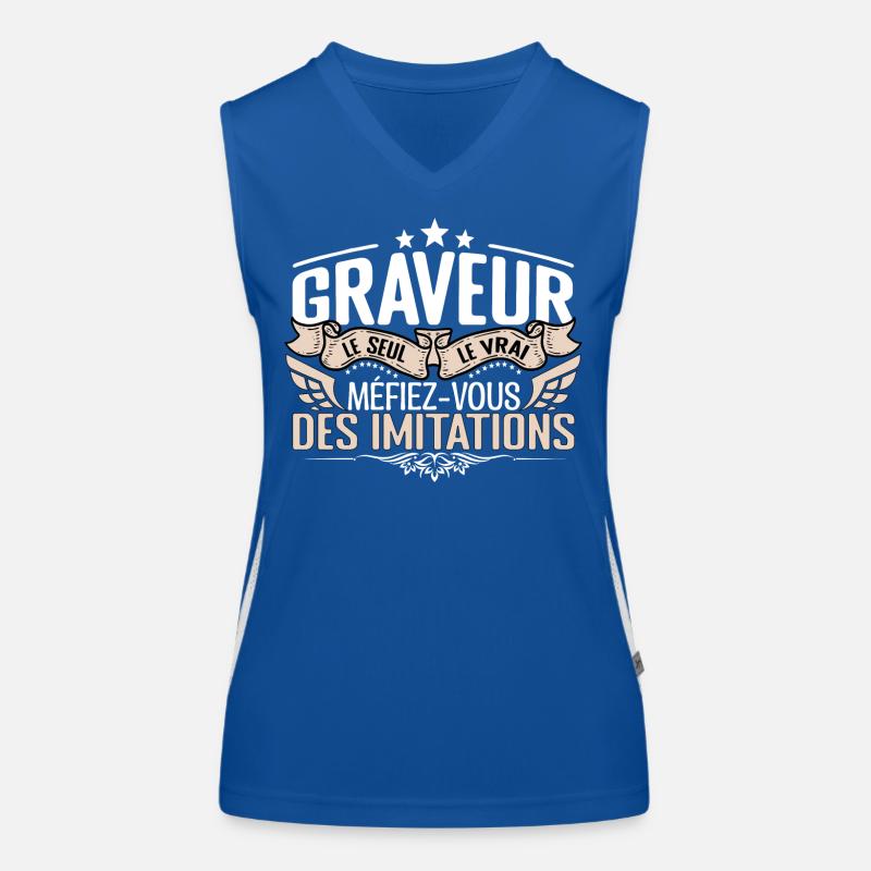 Graveur le seul Graveur le vrai Graveur Débardeur respirant contrasté Femme