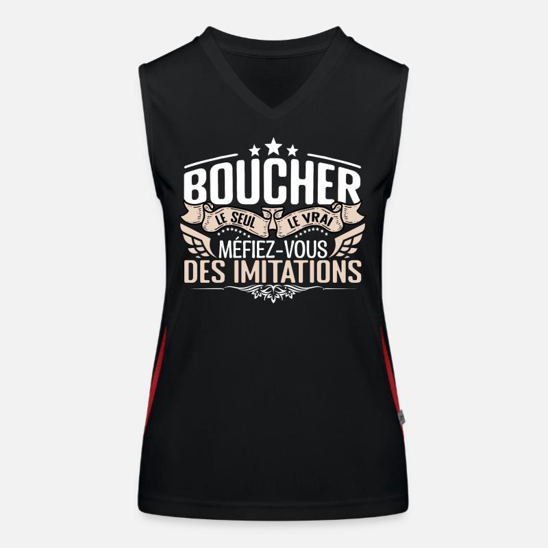 Boucher le seul Boucher le vrai Boucher Débardeur respirant contrasté Femme