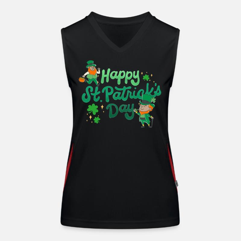 Happy St Patrick's Day. St. Patrick's Day! Women's Functional Contrast Tank Top