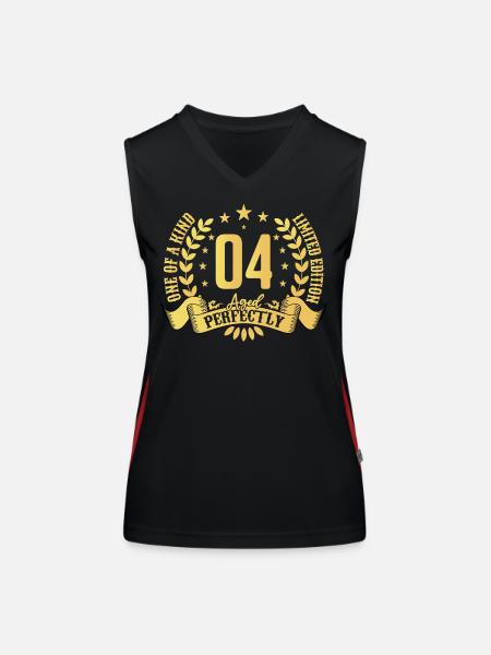 4 years birthday gift 4 years - Women's Functional Contrast Tank Top - black/red - Front