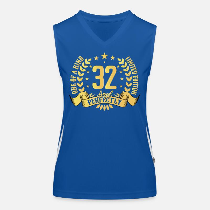 32 years birthday gift 32 years Women's Functional Contrast Tank Top