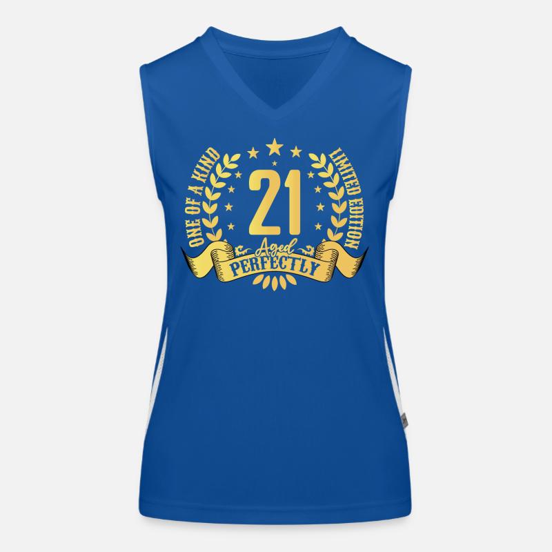 21 years birthday gift 21 years Women's Functional Contrast Tank Top